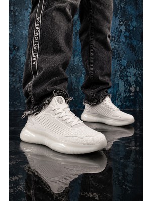 Tonny Black Erkek Beyaz Hava Yastığı Detaylı Bağcıklı Sneaker