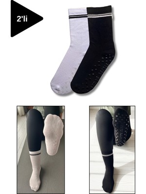 Steppe Berry 2'li Pamuklu Kaydırmaz Taban Havlu Yoga ve Pilates Soket Çorap