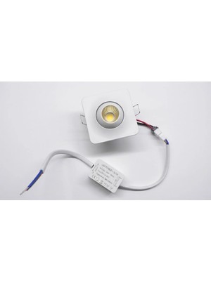 Mucize Kare Kasa Cob LED Spot / 3W Trafolu Gömme Sıva Altı Spot Lamba