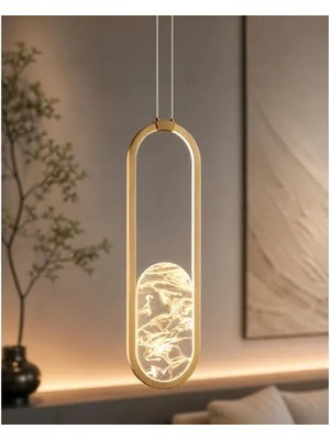 Vivense Özcan Aydınlatma Alabaster Tekli Sarkıt 50*20 Sarı, 2869-1-03