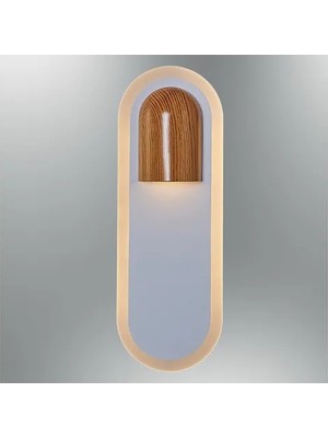 Vivense Özcan Aydınlatma Torch LED Aplik On-Off Switch Meşe Renk , 2723-01-14