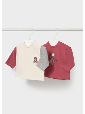 Mayoral 2085 Ciruela 2'li T-Shirt Seti