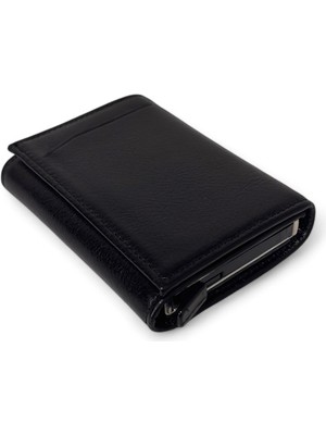 Pelit Collection-Mekanizmalı Kartlık Hakiki Deri Cüzdan