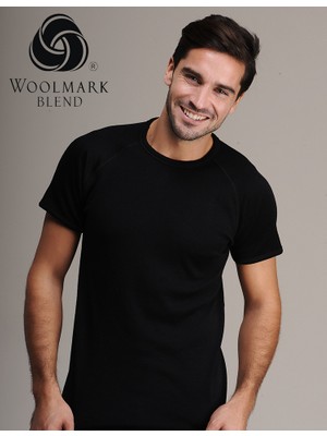 Hasyün Erkek Siyah Reglan Kısa Yün Kol HSY-4015