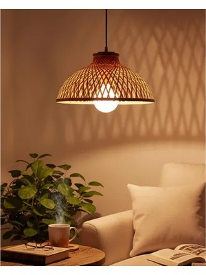 Vivense Özcan Aydınlatma Tekli Hasır Sarkıt 40X20 Cm, 4458-93
