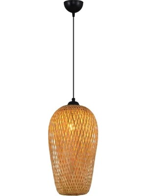 Vivense Özcan Aydınlatma Tekli Hasır Sarkıt 18X36 Cm, 4458-70