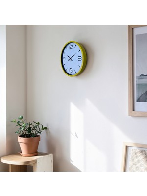 Çetiner Group Yellow Line 36 cm Duvar Saati