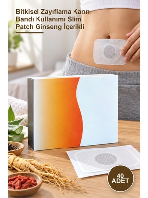 Yenilig 40 Adet Mıknatıslı Göbek Bandı – Bitkisel Zayıflama Karın Bandı Kullanımı Slim Patch Ginseng Içerikli