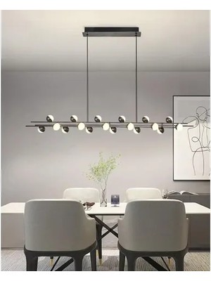 Vivense Özcan Aydınlatma Stary 120CM 18'li Sıralı Sarkıt Platin, 2842-18AS-24