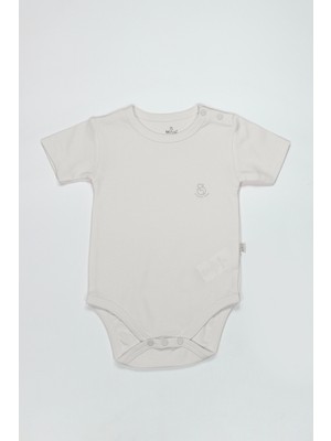 Bistyle Organik Natural Basic Style Yarım Kol Body BS17103 Ekru
