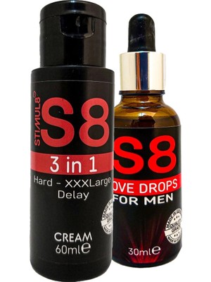 Bezos Stımul8 (S8) 3x Etkişekillenme Kremi + 30 ml Extradestek Erkekdamla