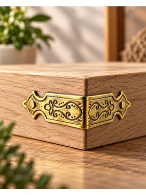 Bruel Gold Sandık Kutu Kenarı 33X11 mm Metal Köşe Koruyucu Dekoratif Ahşap Kutu Sandık Kenar Süs