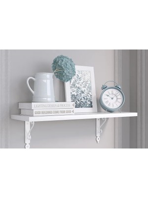 Vivense Retro Raf Seti 20X60 Beyaz Beyaz