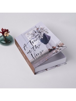 Bak Gel Al Kitap Görünümlü Dekoratif Kutu, Iskandinav Tarzı Gizli Saklama Kutusu ve Ev Ofis Süsleme