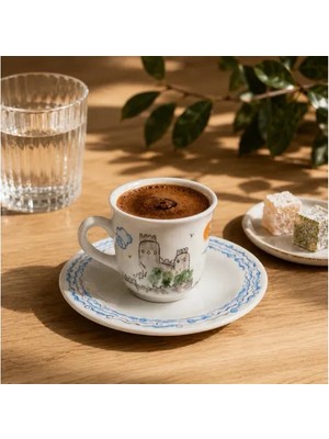 Vivense Istanbul Hisarları Fincan Seti Özel Hediye Kutulu