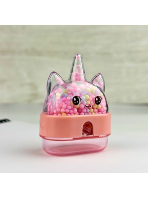 Bak Gel Al Sevimli Unicorn Boncuklu Mikro Kırtasiye Hazneli Kalemtıraş Okul ve Kırtasiye Alışverişi