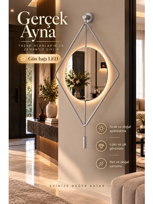 MGS Ayna Duvar Aynası  Linna  Salon Hol Banyo Aynası Ev Dekorasyonu Ayna