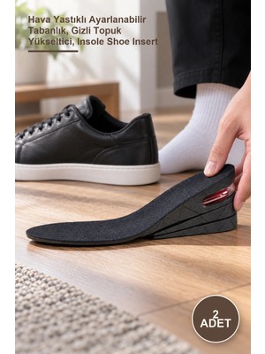 Yenilig 2 Adet Boy Uzatan Tam Boy Tabanlık – Hava Yastıklı Ayarlanabilir Tabanlık, Gizli Topuk Yükseltici, Insole Shoe Insert
