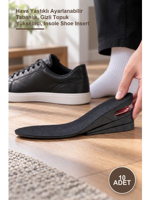 Yenilig 10 Adet Boy Uzatan Tam Boy Tabanlık – Hava Yastıklı Ayarlanabilir Tabanlık, Gizli Topuk Yükseltici, Insole Shoe Insert