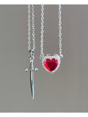 Asna Jewellery Kalpli Kılıç Kolye
