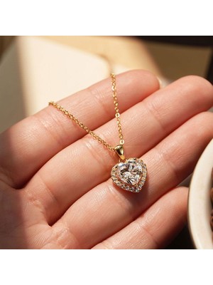 Asna Jewellery Gold Kalpli Taşlı Kolye