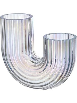 IKEA Räffelbjörk Cam Vazo , Sedef Rengi, 12 cm