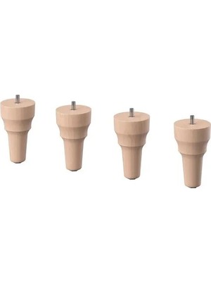 IKEA Esseboda Kanepe Ayağı , Huş, 12 Cm, 4 Adet