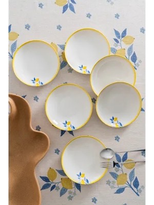 Vivense Lemon 6 Lı Yemek Tabağı Seti