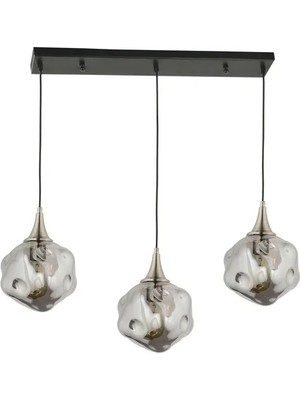Vivense Globo-4 Modern Yemek Masası Sarkıt Avize, Üçlü, 70 cm