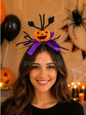 Parti Adresi Balkabağı Figürlü Halloween Taç – Cadılar Bayramı Saç Kostüm Aksesuarı