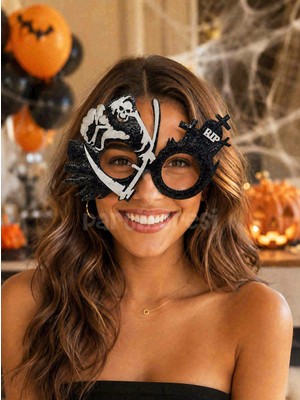 Parti Adresi Iskelet Figürlü Halloween Parti Gözlük – Cadılar Bayramı Kostüm Aksesuarı