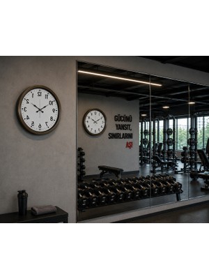 Çetiner Group Eskitme Ters Zaman 40 x 40 cm Metal Duvar Saati
