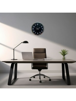 Çetiner Group Silver Shadow 40 cm Metal Duvar Saati