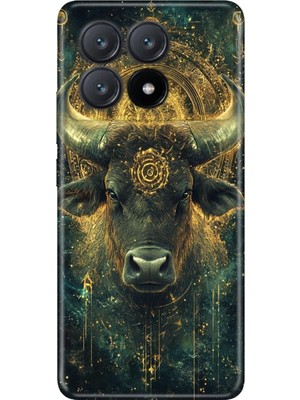 Poco X6 Pro ile Uyumlu Boğa Burcu Temalı Desenli Darbe Emici Silikon Kılıf, Çok Renkli
