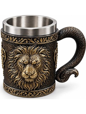 Magicool Aslan Figürlü 3 D Kabartmalı Paslanmaz Çelik Kupa Bardak ALK6342