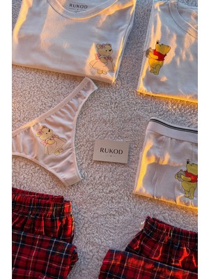 Rukod Erkek Tekli Ayıcık Pijama ve Iç Giyim Takımı (Çift Pijamasının Erkeği)