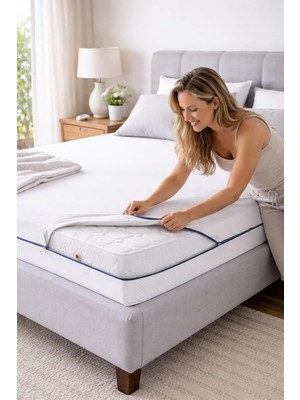 Artexkılıf 160X200 Yatak Kılıfı Koruyucusu Fermuarlı Kılıf Yatağa Özel Üretim Kapitone Çift Kişilik Mattress Cover