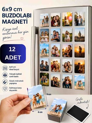 spldizayn Resim Baskılı Magnet 12 Adet