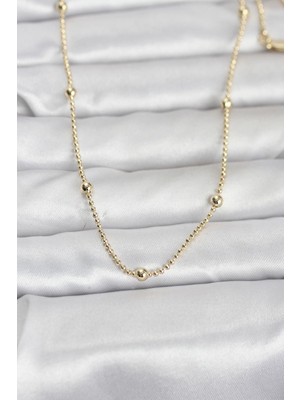Birsence cm 14K Renk Top Zincir 60 cm Kadın Kolye