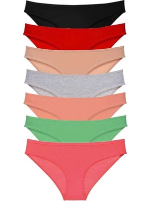 Birsence 7 Adet Süper Eko Set Likralı Kadın Slip Külot Set 4 — Beden: Xl