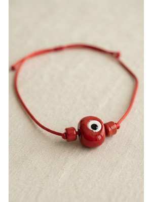 Birsence Handmade Bohem Kırmızı Nazar Kolye