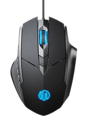 Inphic W1 Sessiz Tıklama Özellikli Ergonomik Kablolu Oyun Mouse Fare 1200/7200DPI-(5775)