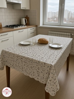 Ayspar Masa Örtüsü 150X170 cm Küçük Çiçek Desenli