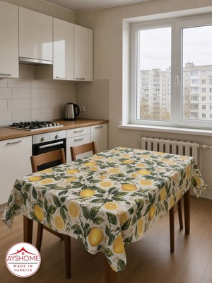 Ayspar Masa Örtüsü 150X170 cm Limon Desenli