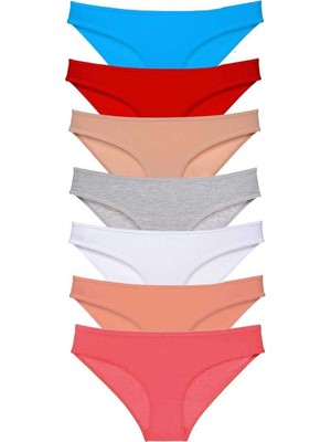 Birsence 7 Adet Süper Eko Set Likralı Kadın Slip Külot Set 5 — Beden: S