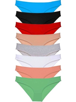 Birsence 8 Adet Süper Eko Set Likralı Kadın Slip Külot Set 1 — Beden: Xl