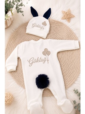 Perfect Mega Store Kişiye Özel Bebek Tulum ve Bere – Balon Figürlü Isme Özel Bebek Giyim