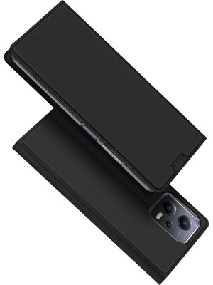 Dux Ducis Xiaomi Poco X5 5g Kılıf Skin Pro Series Flip Cover Kapaklı KILIF-(5775) Siyah