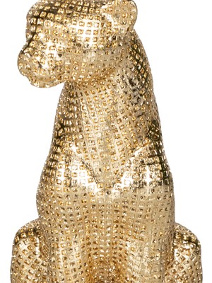Herdekora Dekoratif Biblo Leopar Gold 10X23,5 Cm.