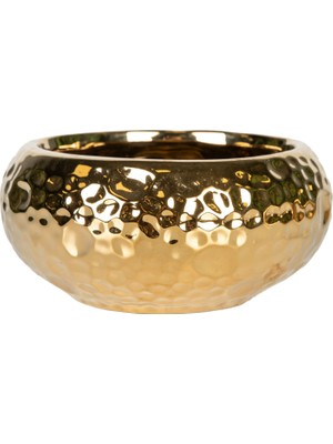 Herdekora Seramik Gold Kase Küçük 13X7 Cm.